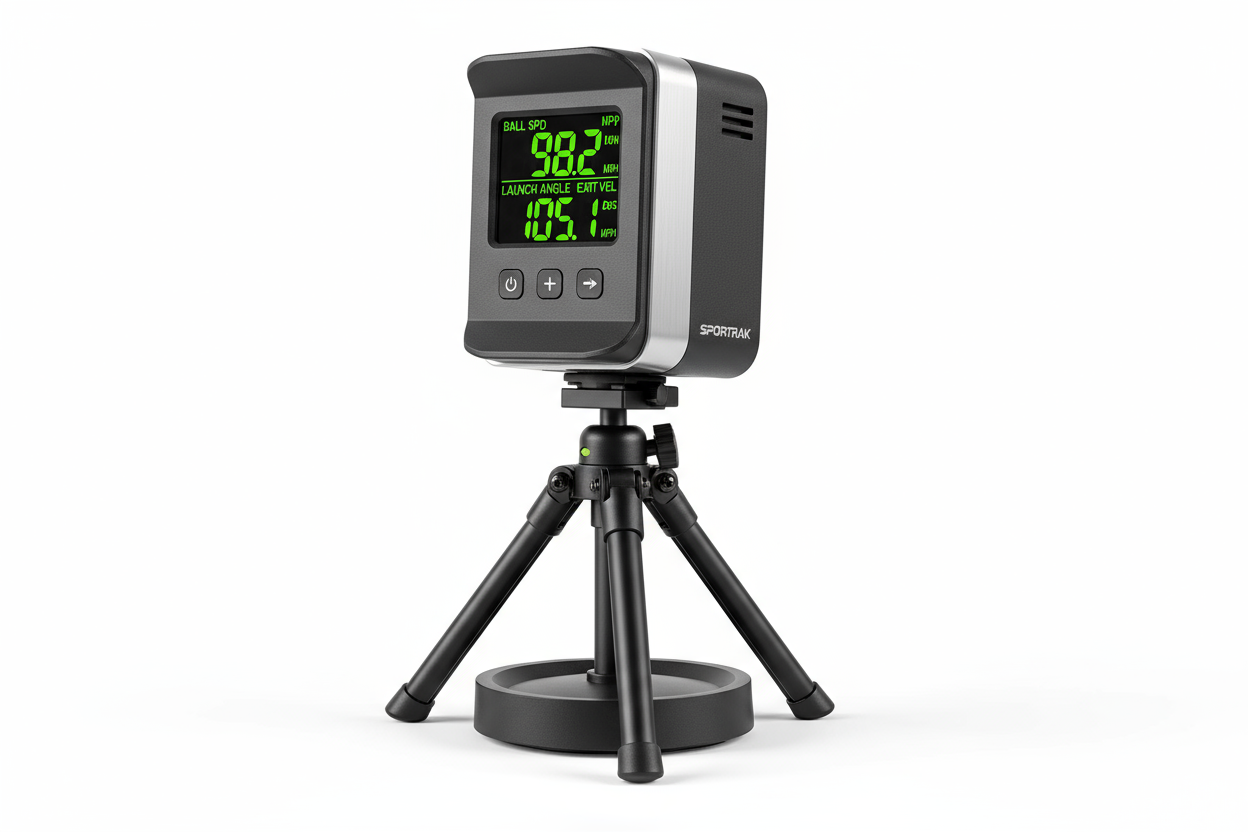 generate a baseball hitting launch monitor product image. Make it look realistic